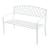 Bancă de grădină Opsasar din oțel alb, 127x53,5x88 cm
