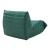 Fotoliu de podea Kodsø verde din microfibră, 75x90x100 cm