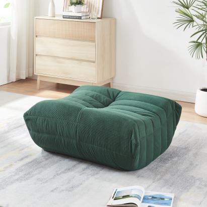 Puf taburet Kodsø verde din cord, 35x80x65 cm, [en.casa]