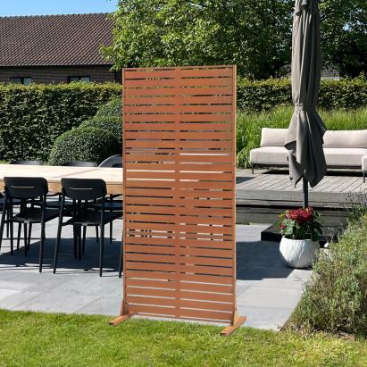 Paravan de grădină din oțel Corten 180x90 cm, aspect rugină