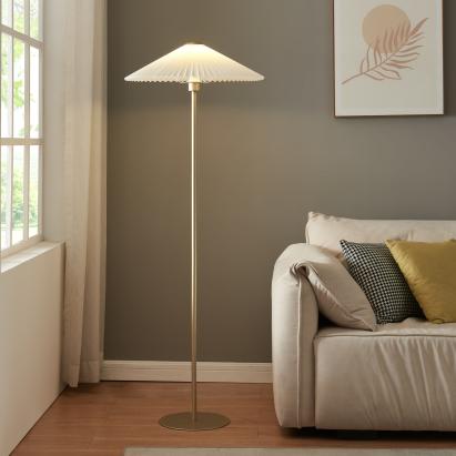 Lampadar Appledore din metal, auriu/alb, 147 cm, [lux.pro]