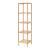 Raft baie din bambus Lierne cu 5 polite, natur, 140x33x34 cm
