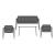 Set mobilier de grădină Andria, 4 piese, oțel, antracit