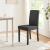 Set 6 scaune dining Hamburg negre, tapitate textil, [en.casa]