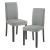 Set 2 scaune dining Hamburg tapițate, gri deschis, [en.casa]