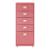 Dulap mobil de birou cu 5 sertare, roșu pepene, 69x28x41 cm