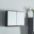 Dulap baie cu oglindă Overath, gri, suspendat, 60x20x49,5 cm