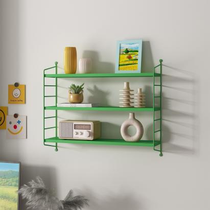 Modulares Wandregal Strängnäs Apfelgrün [en.casa]