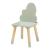 Set masă și 2 scaune pentru copii Epim, verde mentă, model nor