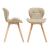 Set 6 scaune dining Älmhult bej din piele ecologică, 78x47x52 cm