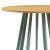 Masă dining rotundă Lensuu 80 cm verde pastel și aspect stejar