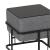 Set 2 taburete stivuibile cu functie de masuta, patrate, gri inchis