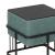 Set 2 taburete pătrate cu funcție de masă, stivuibile, verzi