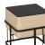 Set 2 taburete pătrate cu funcție de masă, stivuibile, bej