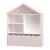 Raft pentru copii tip căsuță Vestnes, roz și alb, 114x91x30 cm