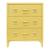 Comodă metalică cu 3 sertare Hämeenlinna, galbenă, 60x40x72 cm