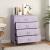 Metallkommode mit 4 Schubladen Hämeenlinna 80x40x92 cm Lila [en.casa]
