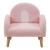 Fotoliu pentru copii Sorreindi roz, stofă teddy, 50x50x45 cm