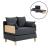 1-Sitzer-Schlafsofa Seinlus 81x88x68 cm Dunkelgrau [en.casa]