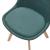 Set 4 scaune dining tapitate Fläten, cord verde închis, [en.casa]