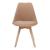 Set 6 scaune dining Fläten bouclé taupe cu picioare din lemn [en.casa]
