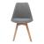 Set 6 scaune dining Fläten gri bouclé, tapitate, cu picioare din lemn