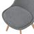 Set 6 scaune dining Fläten gri bouclé, tapitate, cu picioare din lemn
