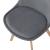 Set 6 scaune dining tapitate gri din cord, cu picioare din lemn