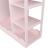 Garderobă pentru copii Vestnes cu oglindă și rafturi, roz, 100x93,5x38 cm
