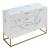 Comodă sideboard Lavangen 100x75x35 cm, alb cu efect marmură