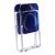 Set 4 scaune pliabile Pornainen, albastru transparent, [en.casa]