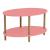 Masă de cafea Højreby roz cu raft, 70x44x43 cm, [en.casa]
