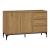 Sideboard Kistiandi 77x120x40 cm Eicheoptik, dunkel [en.casa]