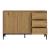 Sideboard Kistiandi 77x120x40 cm Eicheoptik, dunkel [en.casa]