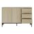 Sideboard Kistiandi 77x120x40 cm Eicheoptik, hell [en.casa]