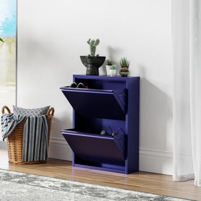 Pantofar metalic Sokndal cu 2 clapete, albastru noapte, 4 perechi