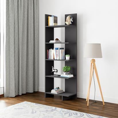 Bücherregal Vireftere 176x62x29 cm Grau [en.casa]