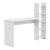 Birou alb cu raft lateral integrat 150x45x120 cm pentru home office