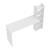 Birou alb cu raft lateral integrat 150x45x120 cm pentru home office