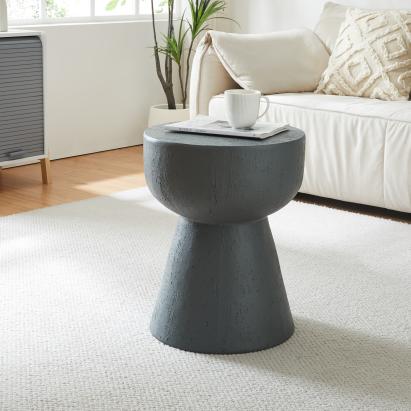 Masă laterală Oulvepijanse 51x40 cm gri închis, aspect modern