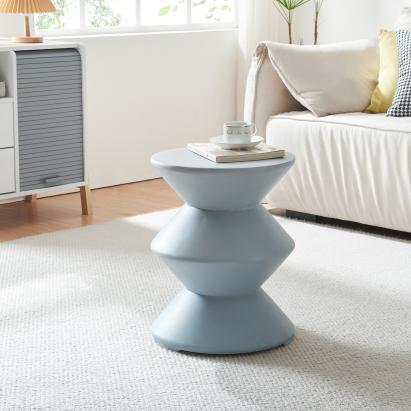 Masuta laterala Kyppeslo 47 x 36,5 cm, albastru deschis, [en.casa]