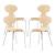 Esszimmerstuhl Kil 4er Set Holzfarben/Chromfarben [en.casa]