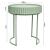 Masă laterală Rill 46x40 cm verde mentă, design modern [en.casa]