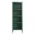 Vitrină living din oțel verde cu sticlă riflată, 150x50x35 cm