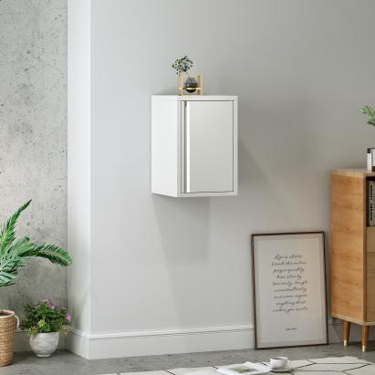 Dulap suspendat metalic alb Burlöv 50x33x35 cm, 1 usa