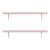 Set 2 rafturi de perete pentru copii Vestnes 80x17 cm roz Cotton Candy