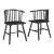 Set 2 scaune dining Stami din lemn negru, design modern [en.casa]