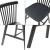 Set 2 scaune dining Karmoy din lemn masiv, negre, design clasic