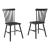 Set 2 scaune dining Karmoy din lemn masiv, negre, design clasic