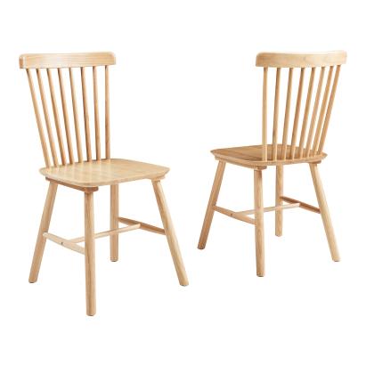 Set 2 scaune dining Karmoy din lemn natur, design elegant